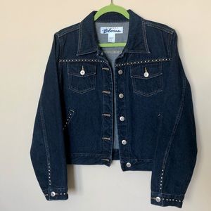 Dark denim jean jacket - express L